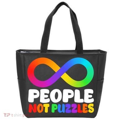 People Not Puzzles Autism Awareness Tote Bag