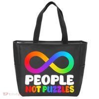 People Not Puzzles Autism Awareness Tote Bag thumb 0