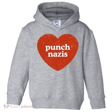 Punch Nazis Toddler Hoodie