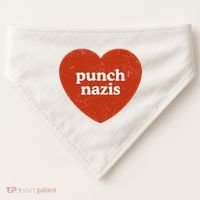 Punch Nazis USA-Made Doggie Bandana thumb 0