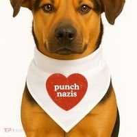 Punch Nazis USA-Made Doggie Bandana thumb 1