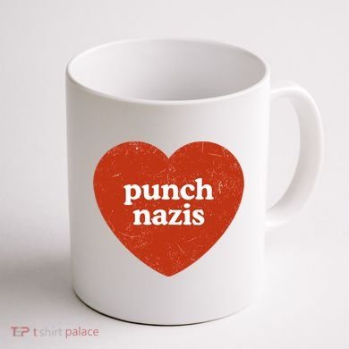 Punch Nazis Coffee Mug back