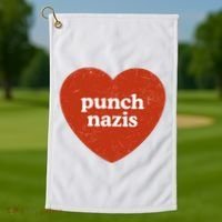 Punch Nazis Golf Towel thumb 1