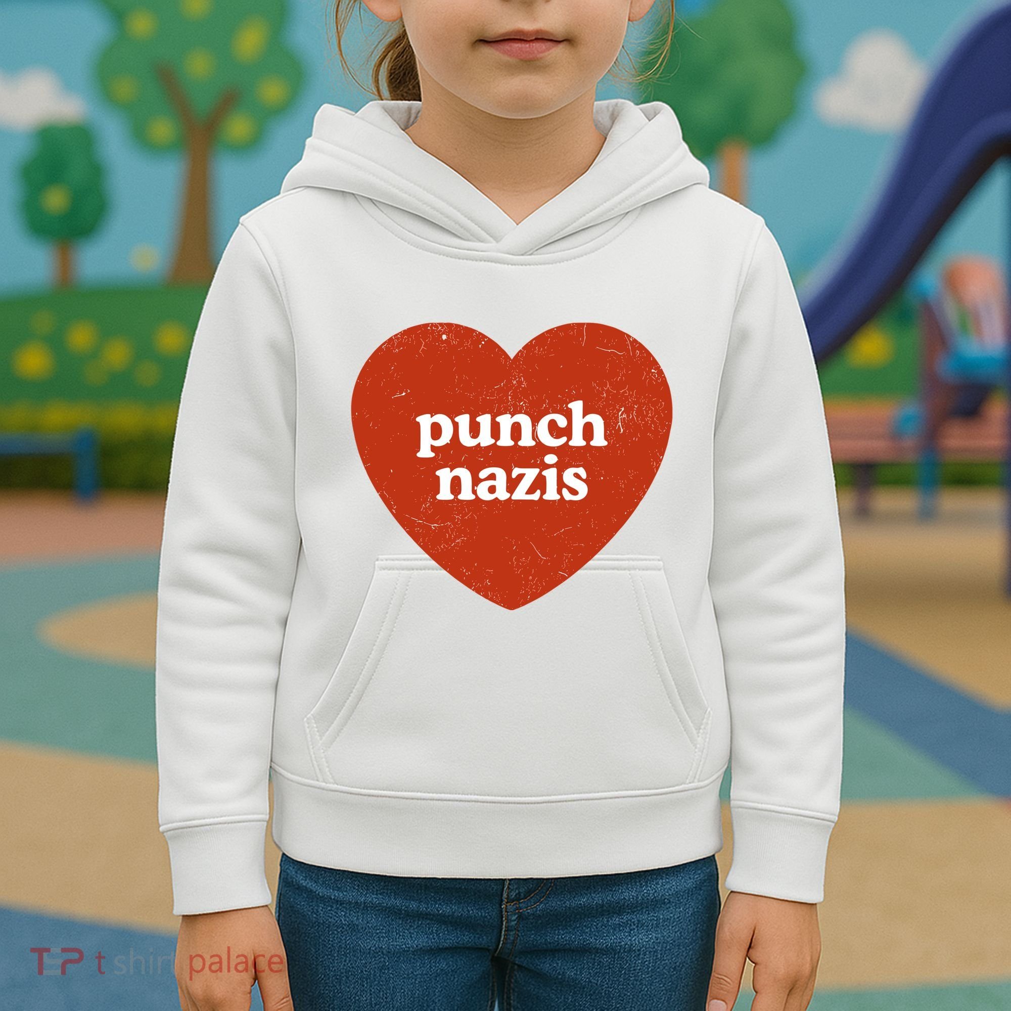 Punch Nazis Kids Hoodie