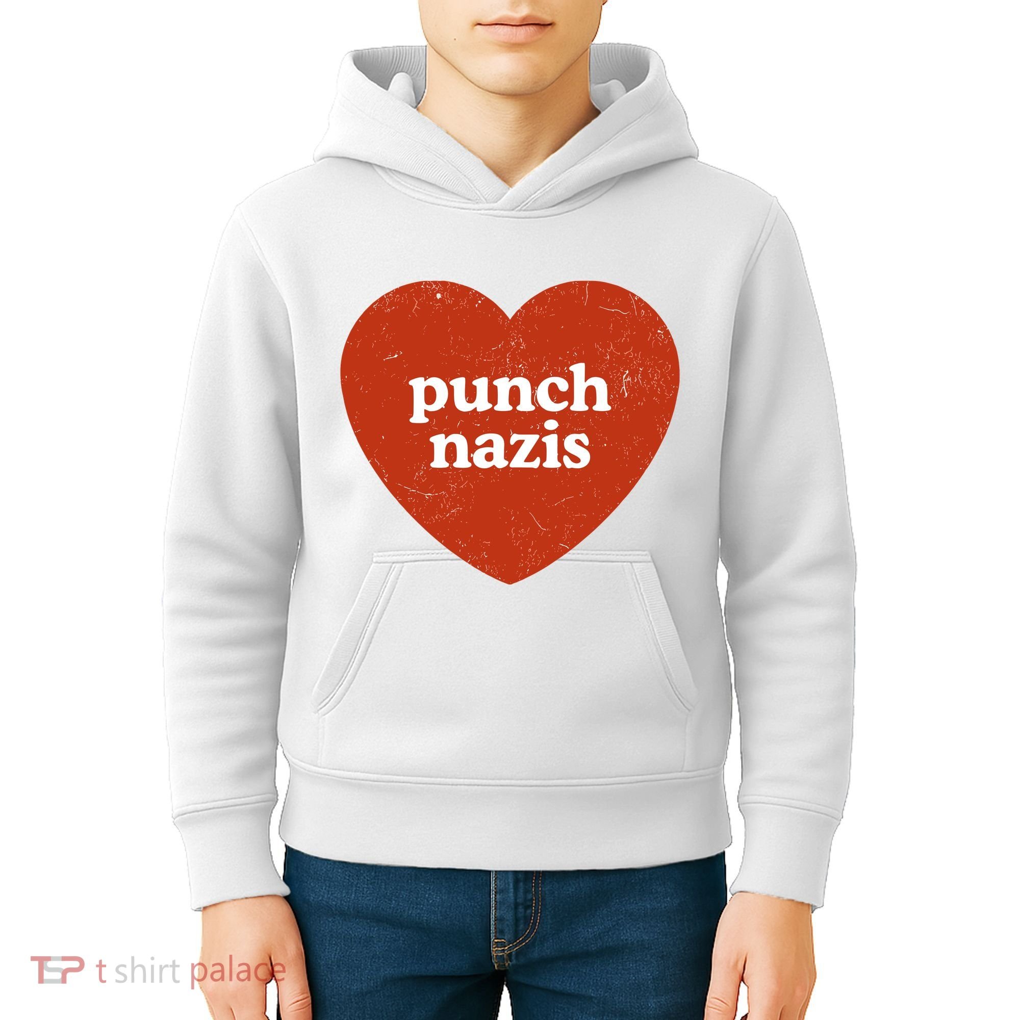 Punch Nazis Kids Hoodie