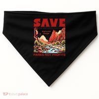 Protect National Parks Parks Over Profits Save Our Parks USA-Made Doggie Bandana thumb 0