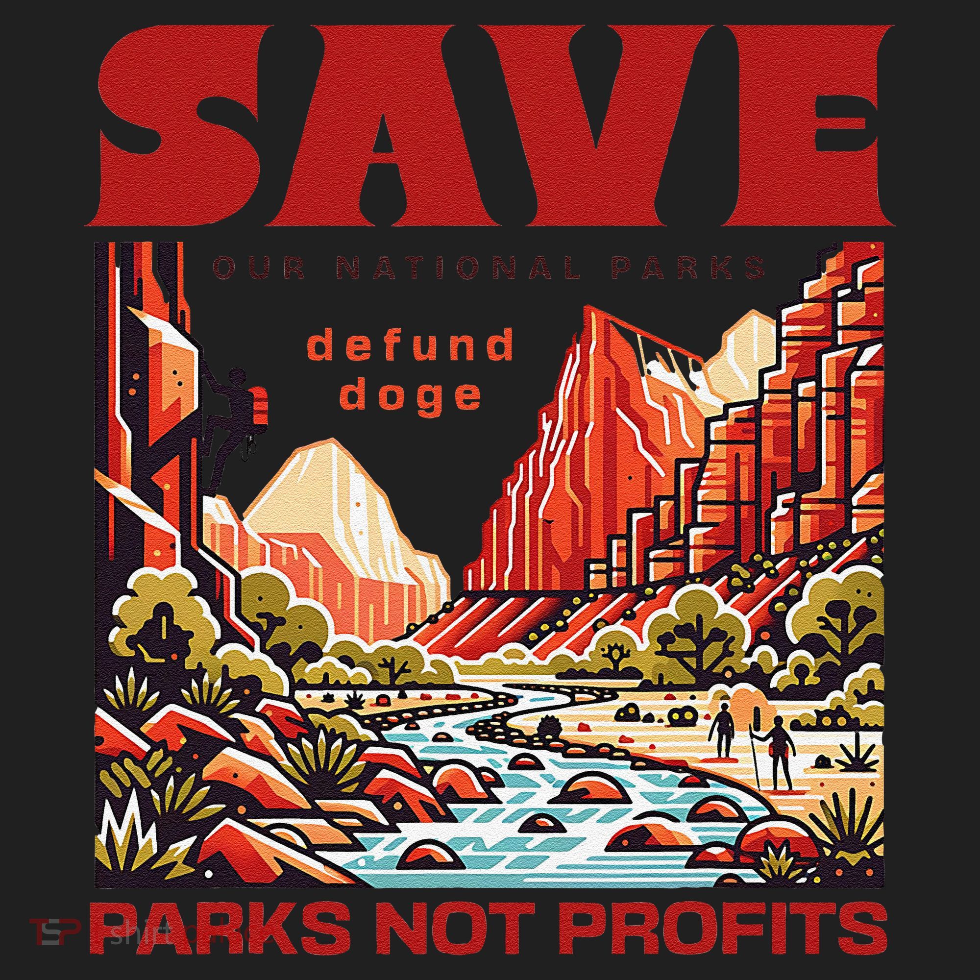 Protect National Parks Parks Over Profits Save Our Parks Beanie