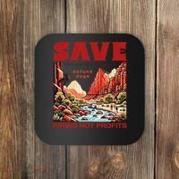 Protect National Parks Parks Over Profits Save Our Parks Coaster thumb 0