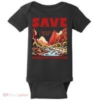 Protect National Parks Parks Over Profits Save Our Parks Baby Bodysuit thumb 0