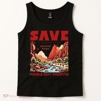 Protect National Parks Parks Over Profits Save Our Parks Tank Top thumb 2