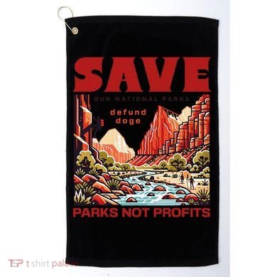 Protect National Parks Parks Over Profits Save Our Parks Golf Towel