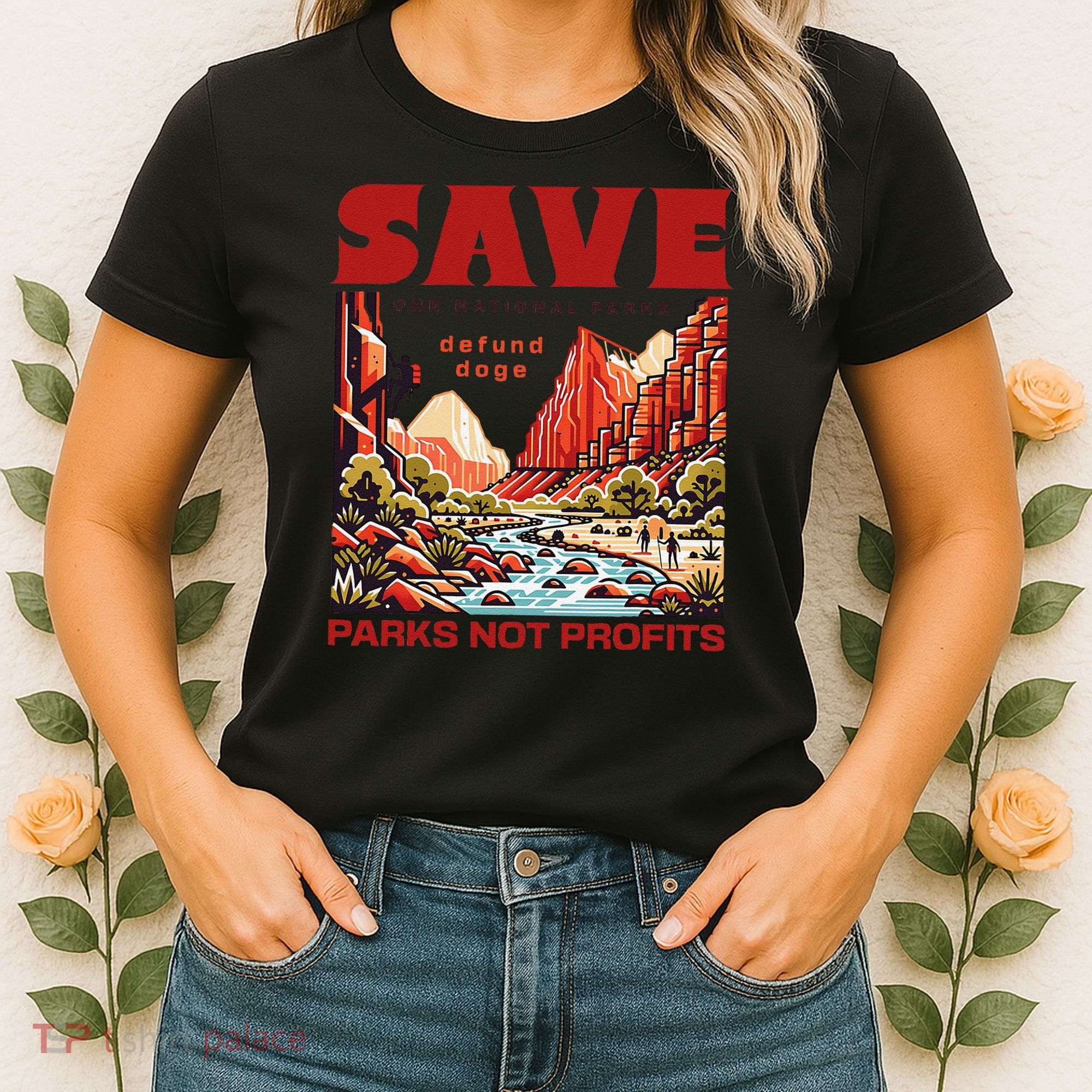 Protect National Parks Parks Over Profits Save Our Parks Women's T-Shirt