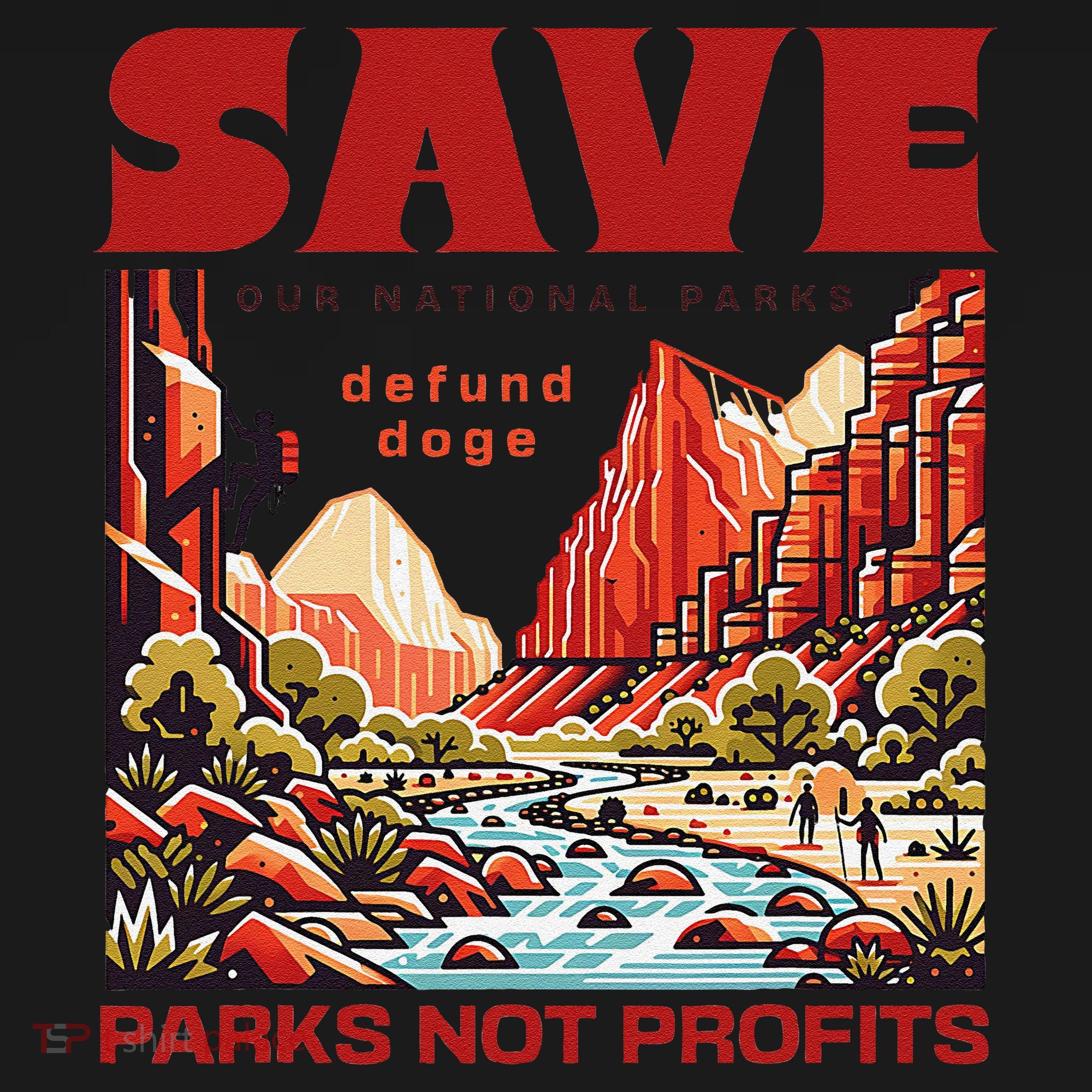 Protect National Parks Parks Over Profits Save Our Parks Kids Sweatshirt