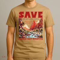Protect National Parks Parks Over Profits Save Our Parks T-Shirt thumb 3