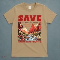 Protect National Parks Parks Over Profits Save Our Parks T-Shirt thumb 5