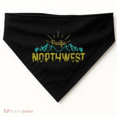 Pacific Northwest PNW Vintage Oregon Washington Gift USA-Made Doggie Bandana