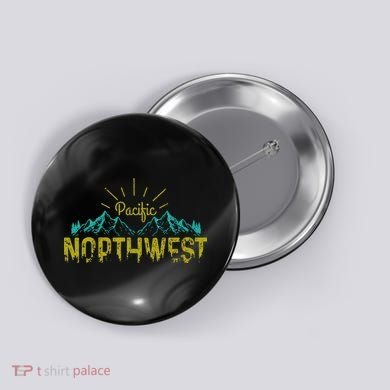 Pacific Northwest PNW Vintage Oregon Washington Gift Button