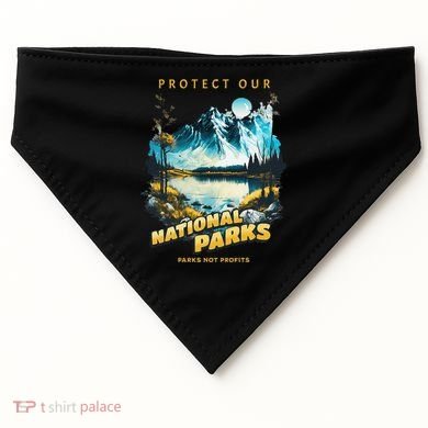 Protect National Parks Parks Over Profits USA-Made Doggie Bandana