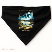 Protect National Parks Parks Over Profits USA-Made Doggie Bandana thumb 0