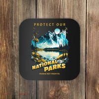 Protect National Parks Parks Over Profits Coaster thumb 0