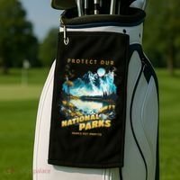 Protect National Parks Parks Over Profits Golf Towel thumb 2