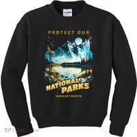 Protect National Parks Parks Over Profits Kids Sweatshirt thumb 0