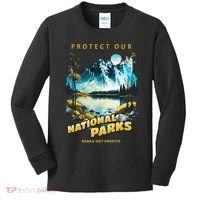 Protect National Parks Parks Over Profits Kids Long Sleeve Shirt thumb 0