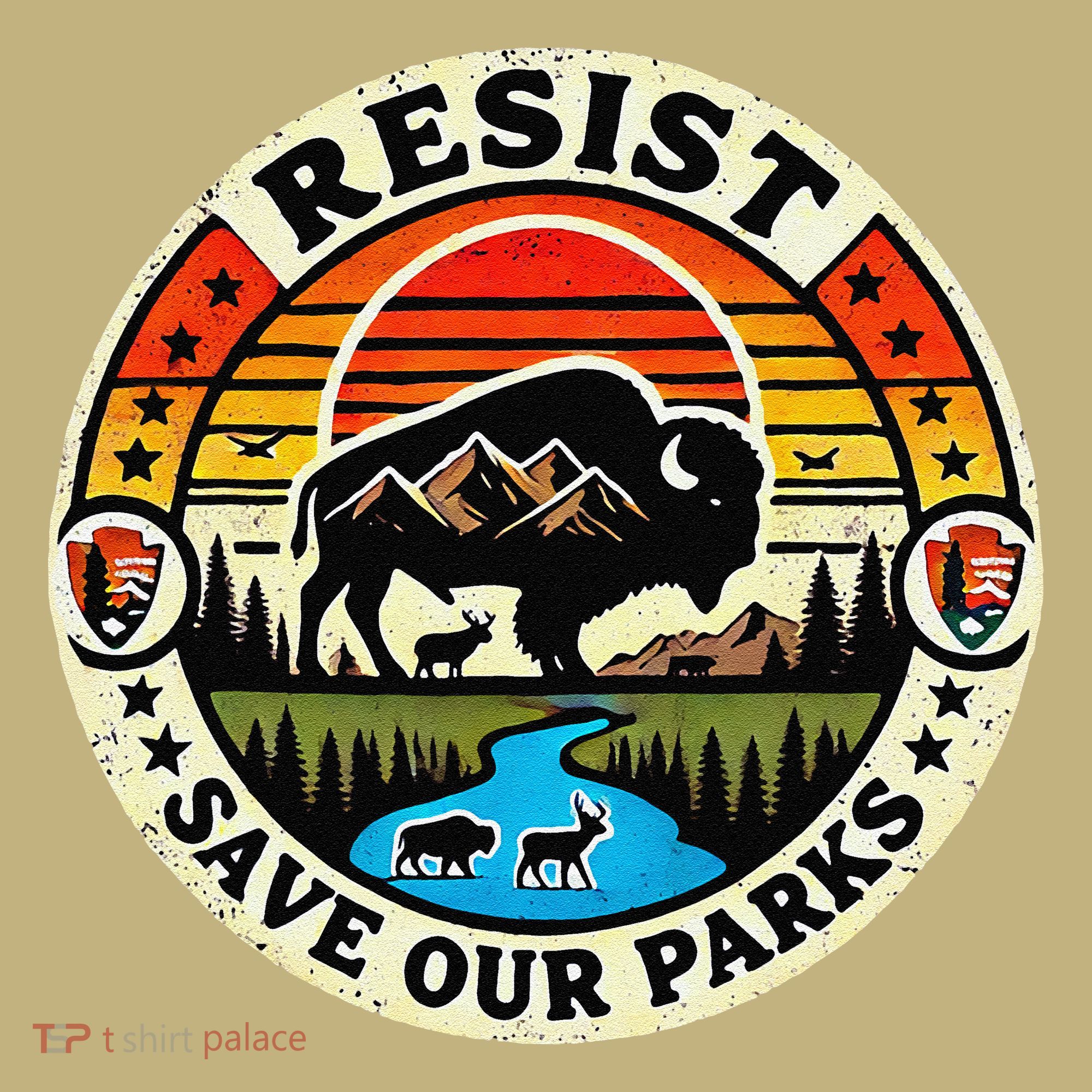 Protect Nature Resist  Save Our Parks Vintage National Park T-Shirt