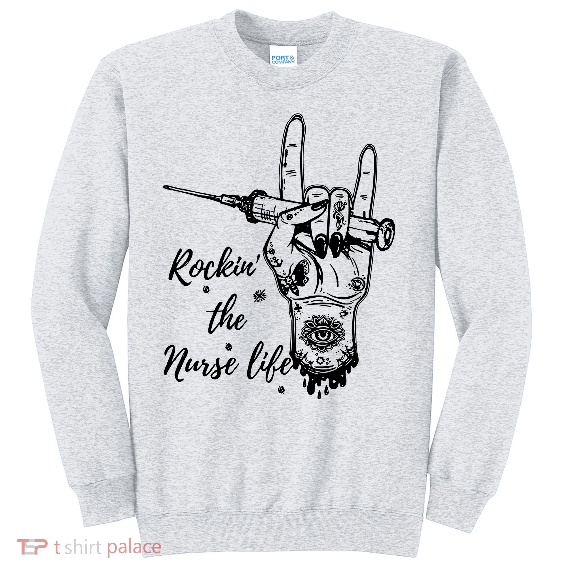 Profession Nurse Rock N Roll Tattoo Sweatshirt