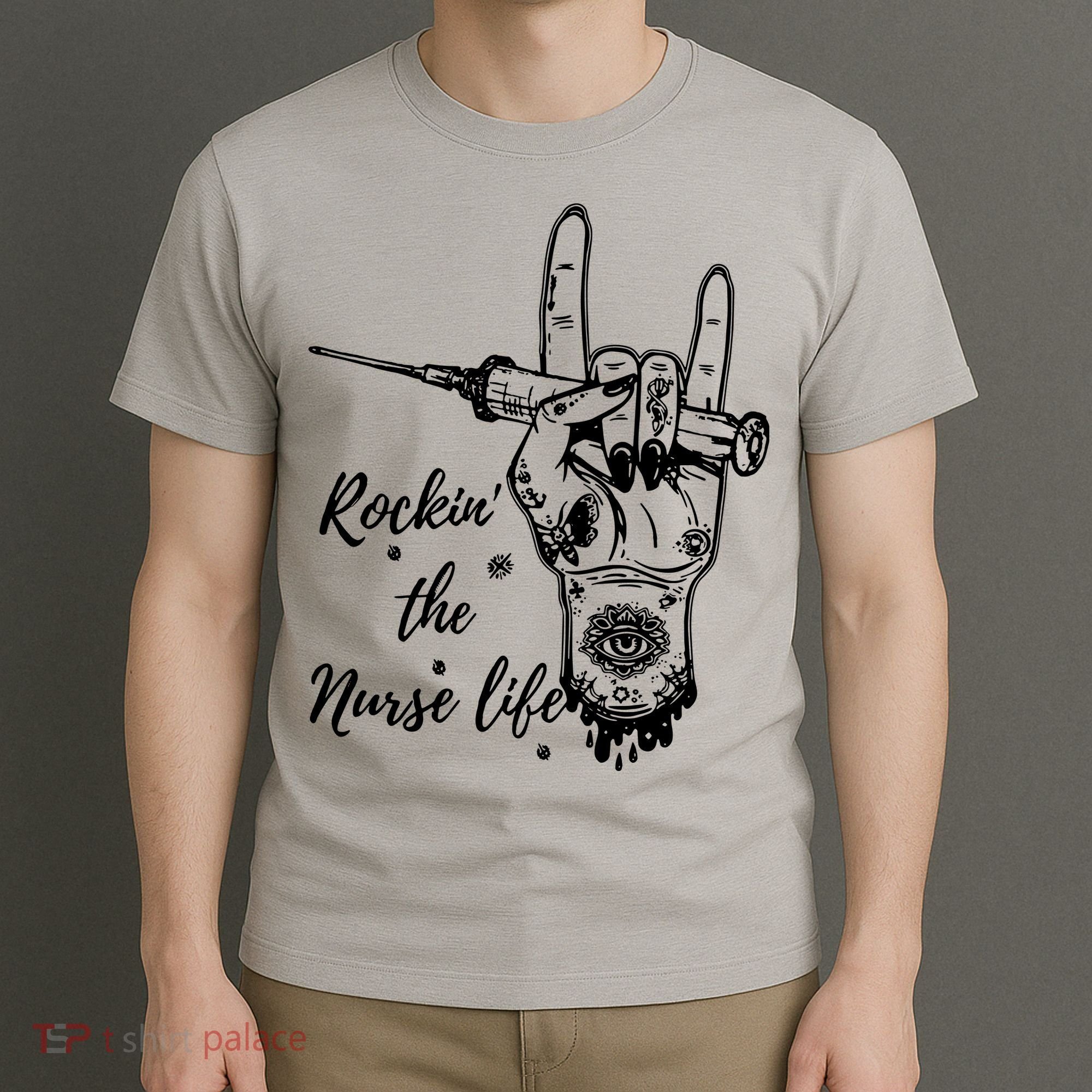 Profession Nurse Rock N Roll Tattoo T-Shirt