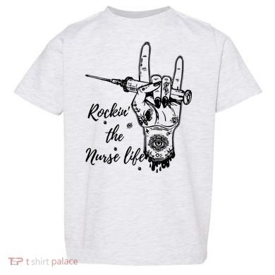 Profession Nurse Rock N Roll Tattoo Toddler T-Shirt