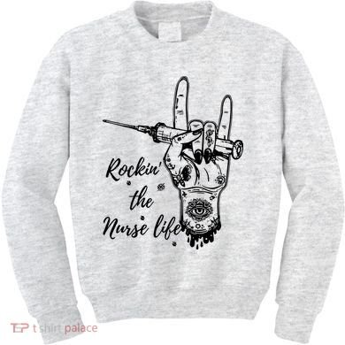 Profession Nurse Rock N Roll Tattoo Kids Sweatshirt