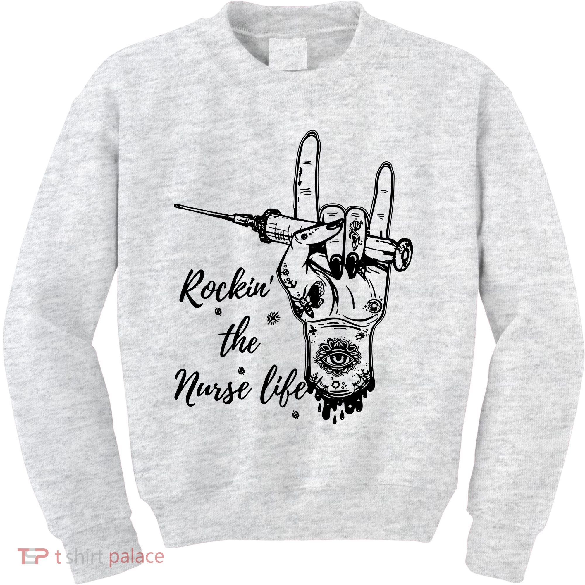 Profession Nurse Rock N Roll Tattoo Kids Sweatshirt