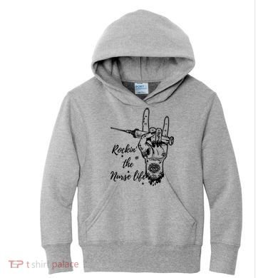 Profession Nurse Rock N Roll Tattoo Kids Hoodie