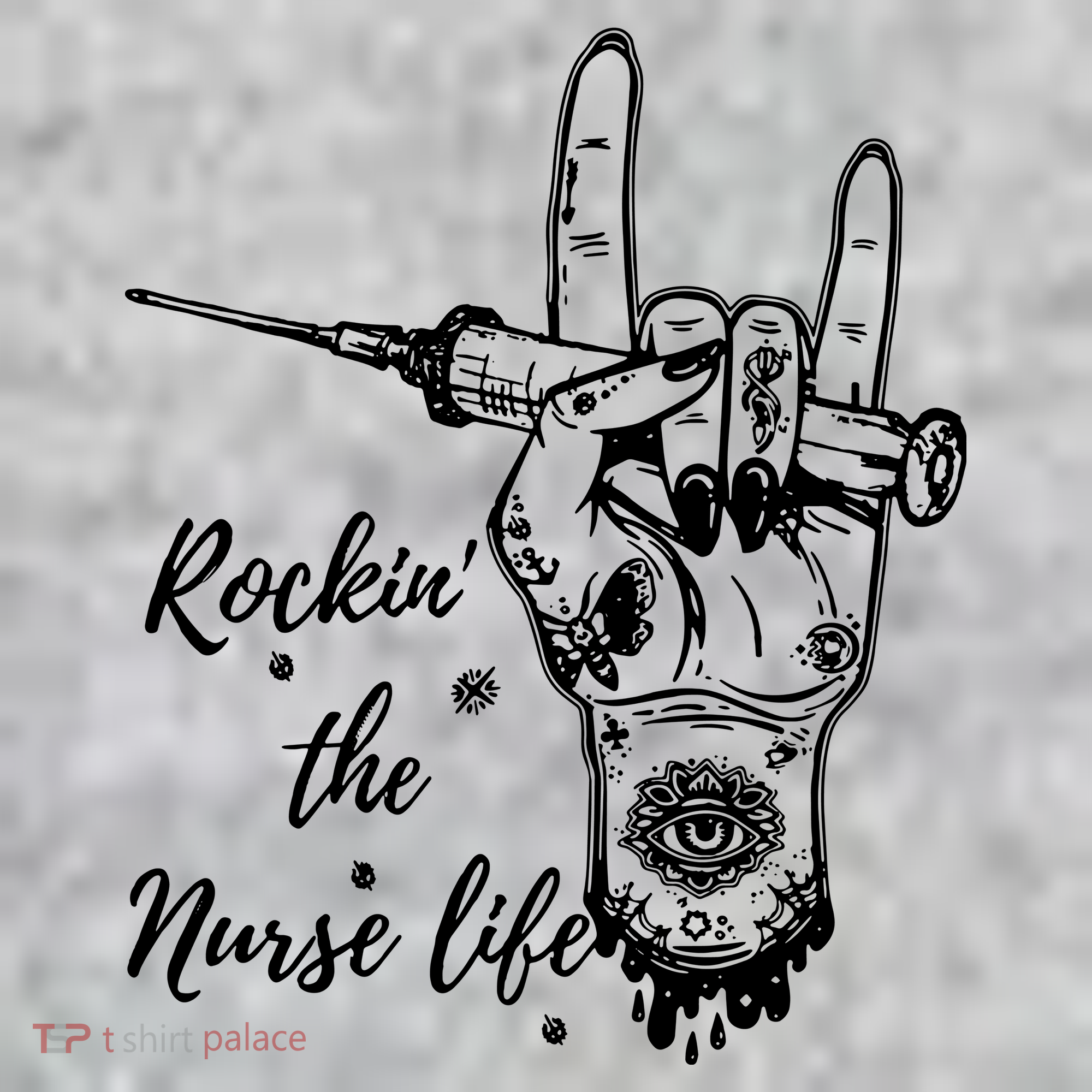 Profession Nurse Rock N Roll Tattoo Kids T-Shirt