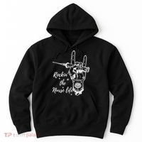 Profession Nurse Rock N Roll Tattoo Hoodie thumb 0