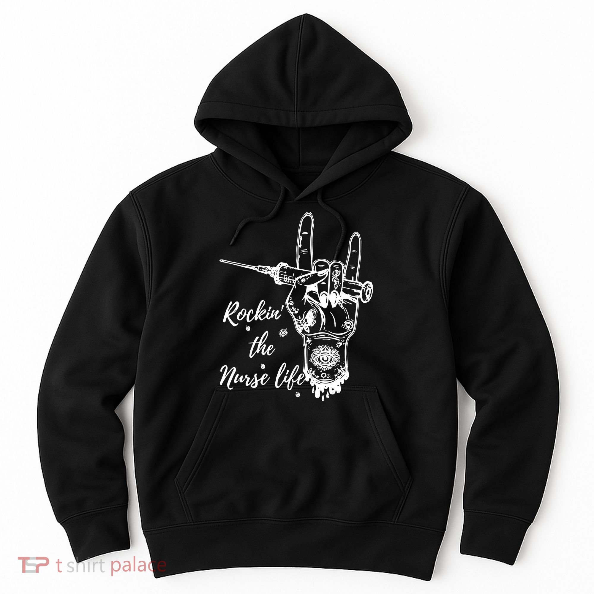 Profession Nurse Rock N Roll Tattoo Hoodie