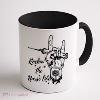 Profession Nurse Rock N Roll Tattoo Coffee Mug thumb 1
