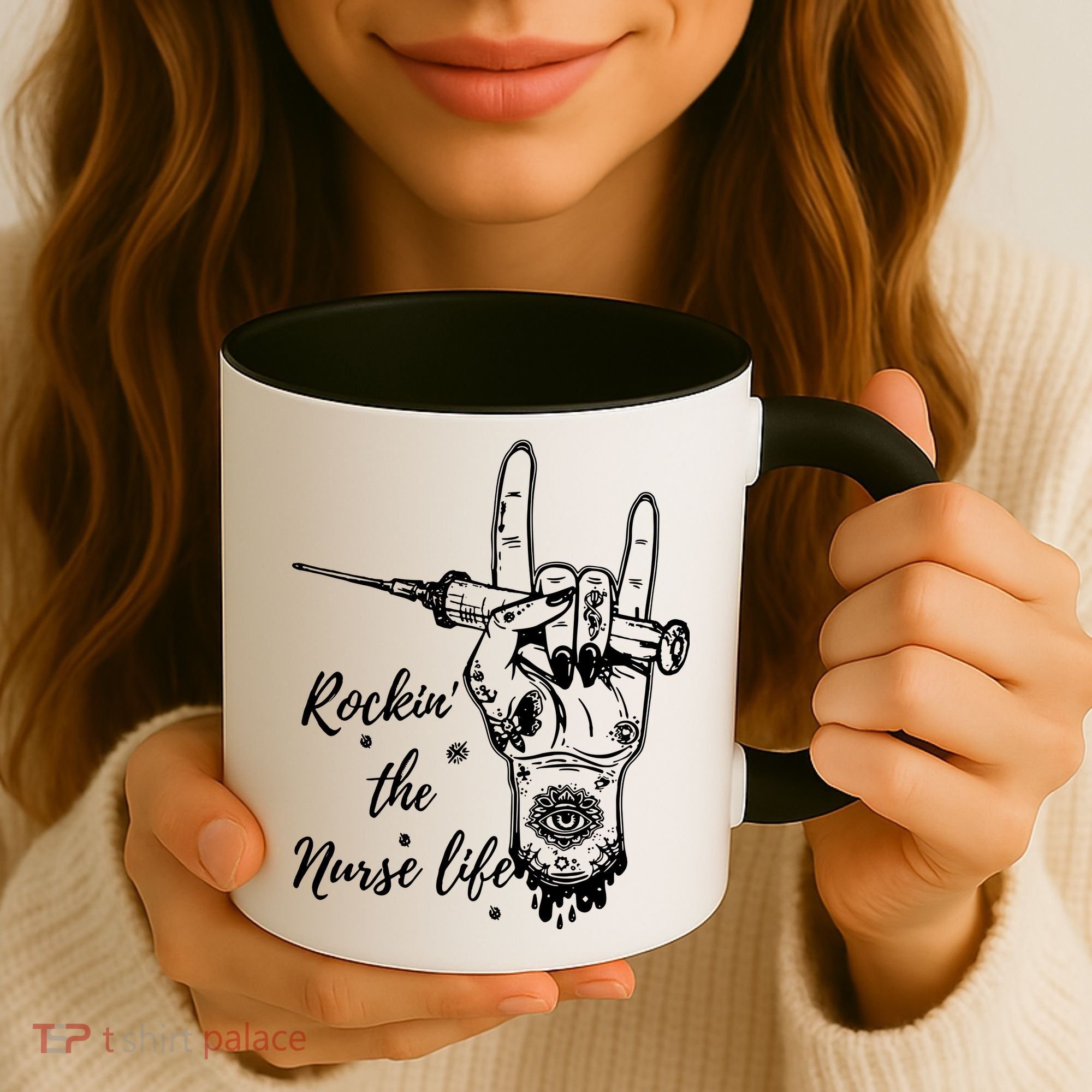 Profession Nurse Rock N Roll Tattoo Coffee Mug
