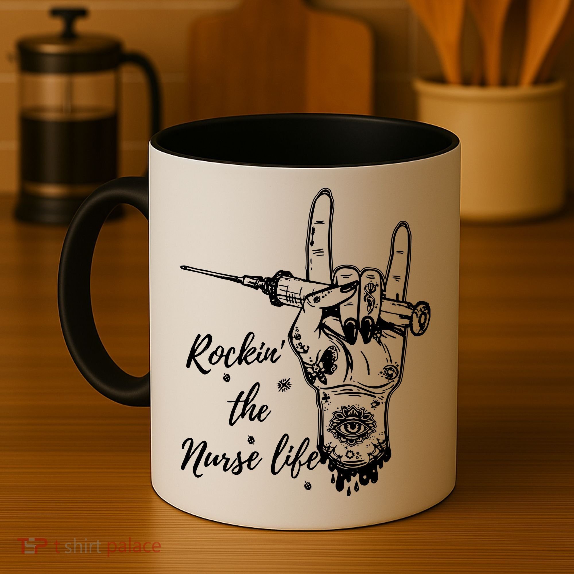 Profession Nurse Rock N Roll Tattoo Coffee Mug