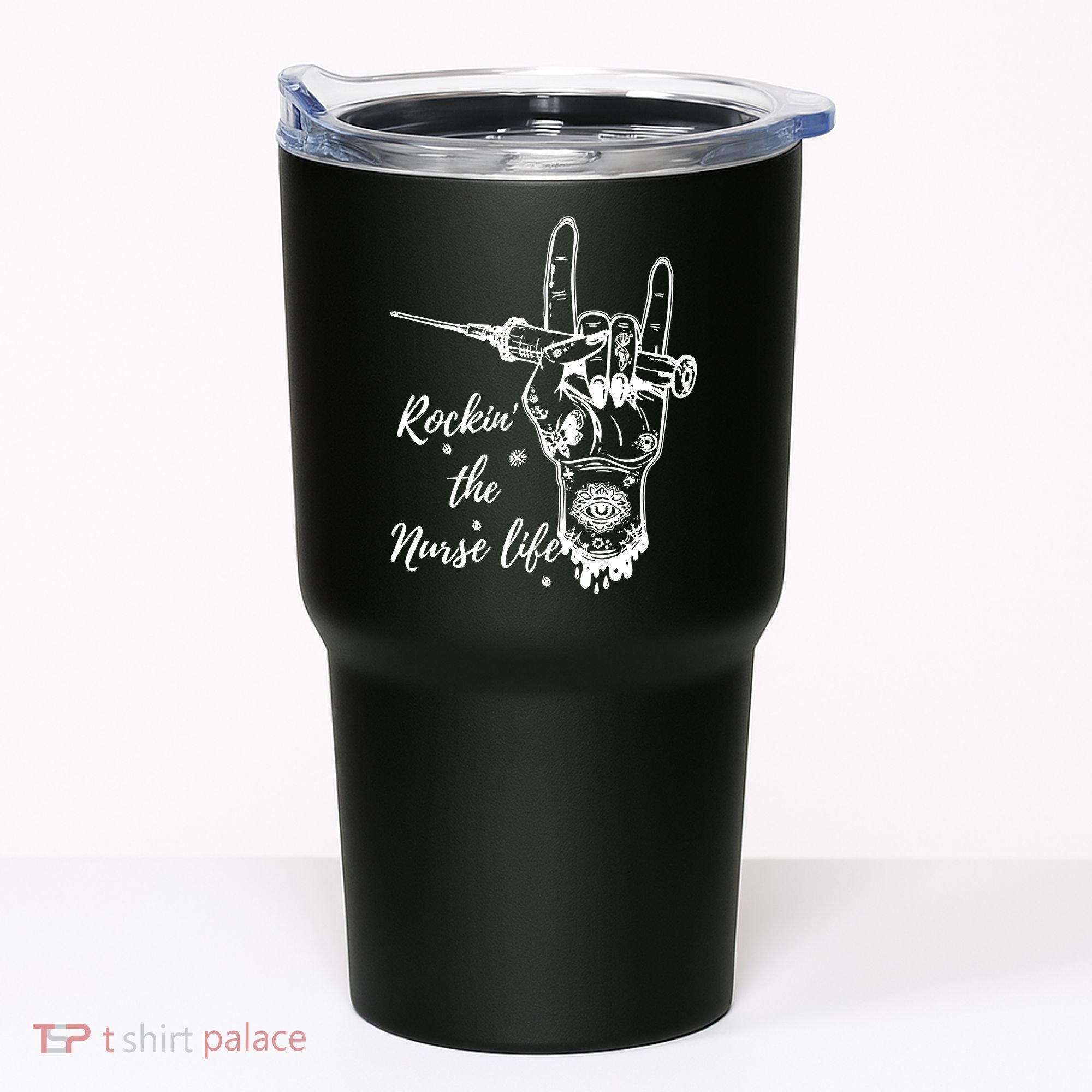 Profession Nurse Rock N Roll Tattoo Tumbler