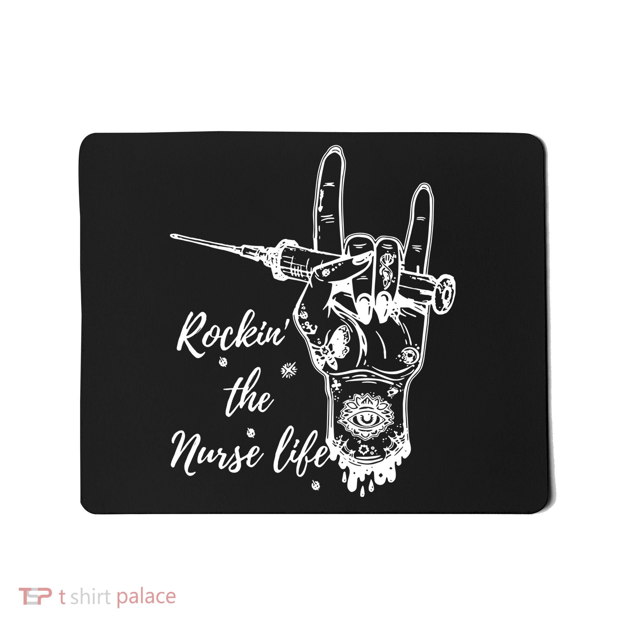Profession Nurse Rock N Roll Tattoo Mousepad