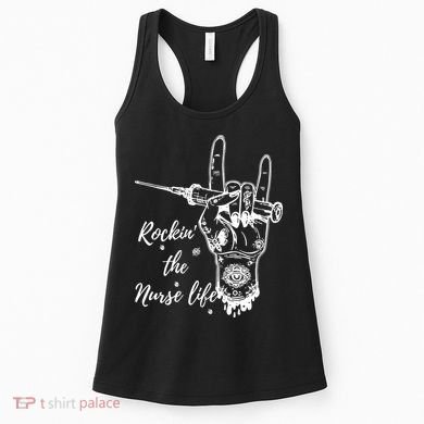 Profession Nurse Rock N Roll Tattoo Women's Tank Top