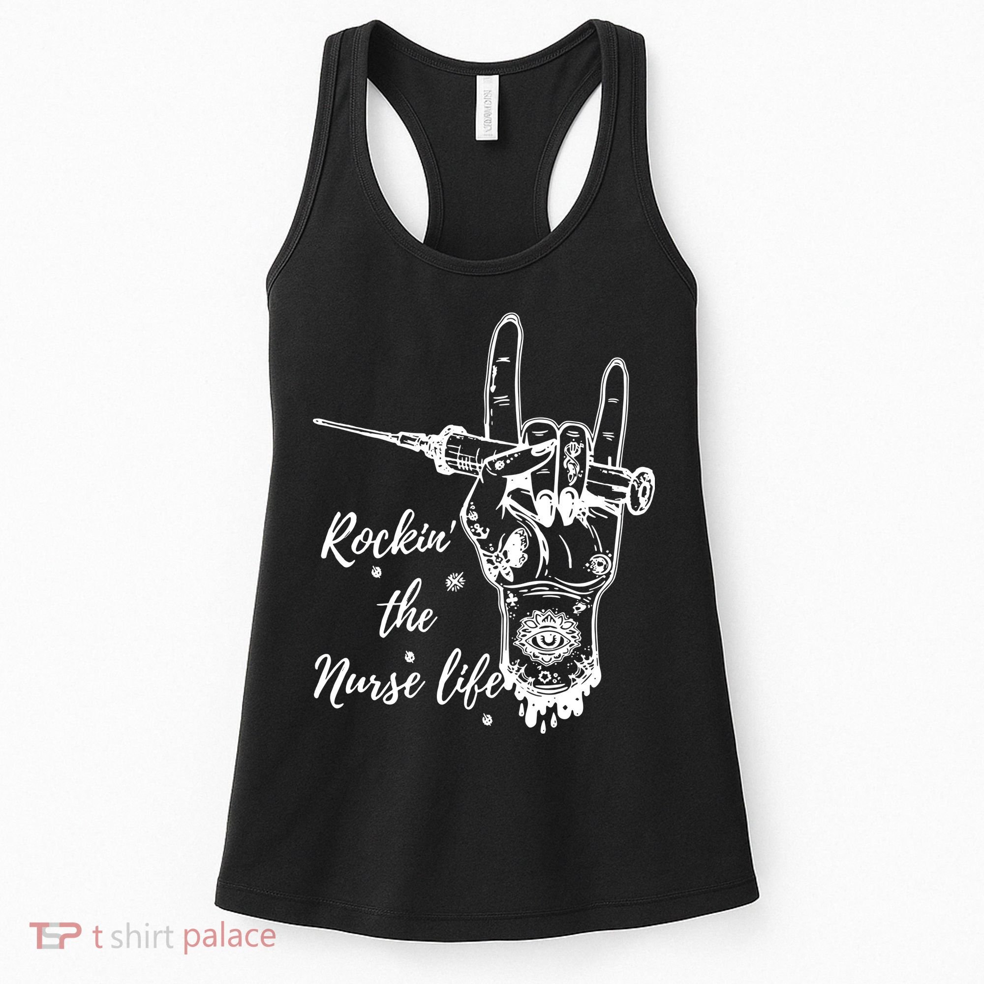 Profession Nurse Rock N Roll Tattoo Women's Tank Top