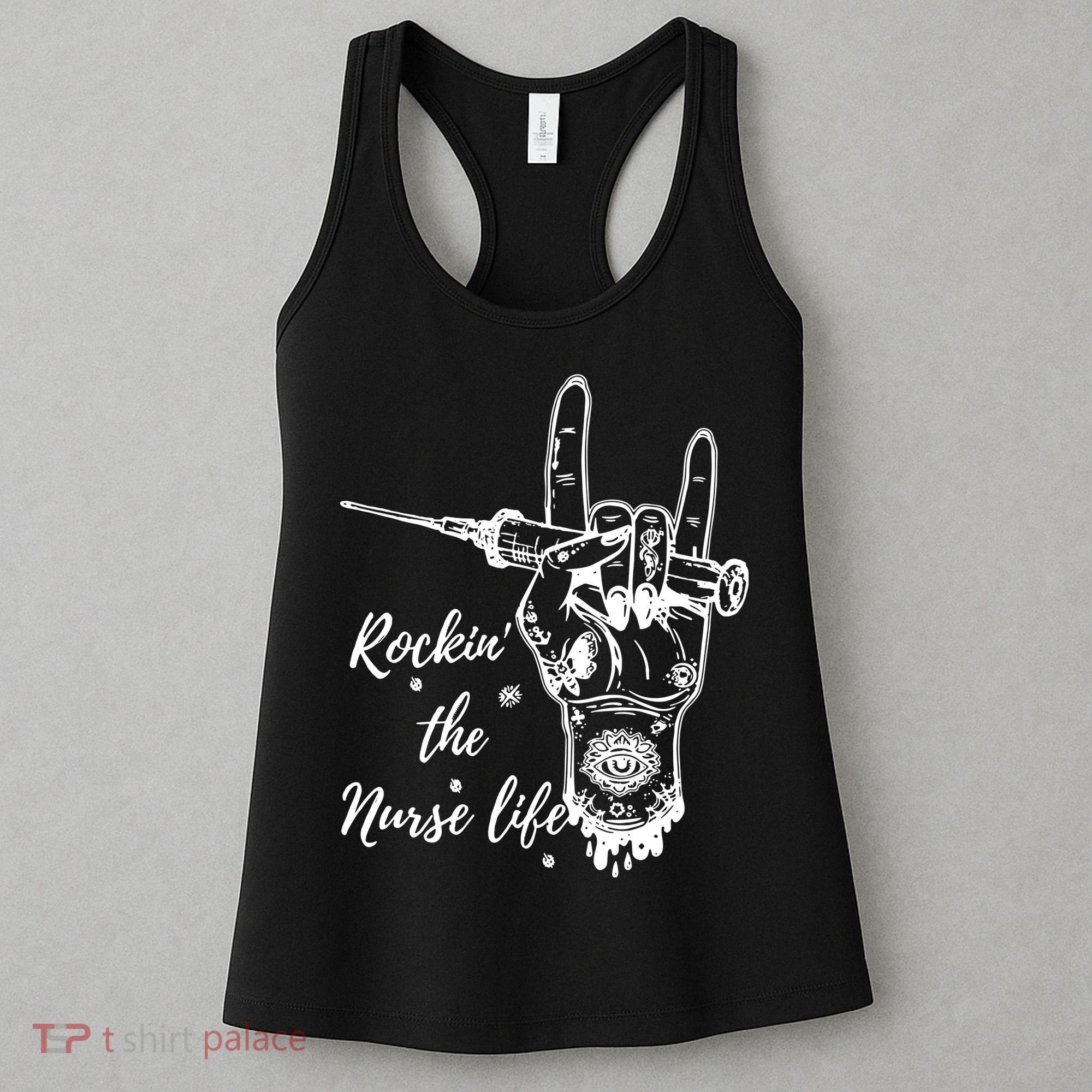 Profession Nurse Rock N Roll Tattoo Women's Tank Top