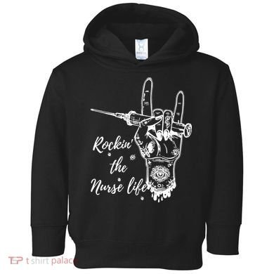 Profession Nurse Rock N Roll Tattoo Toddler Hoodie