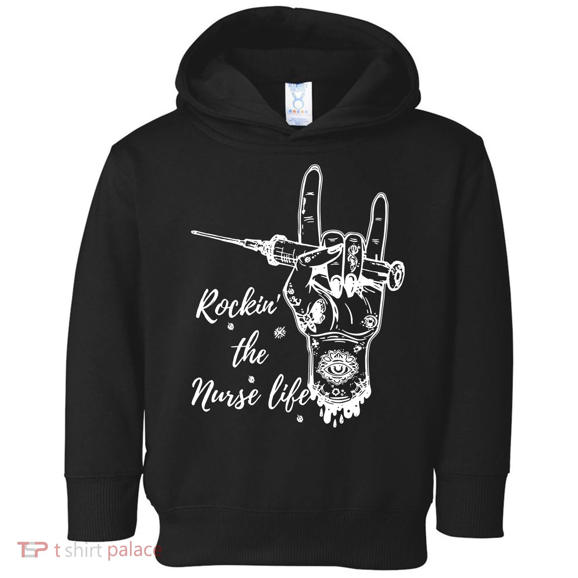 Profession Nurse Rock N Roll Tattoo Toddler Hoodie