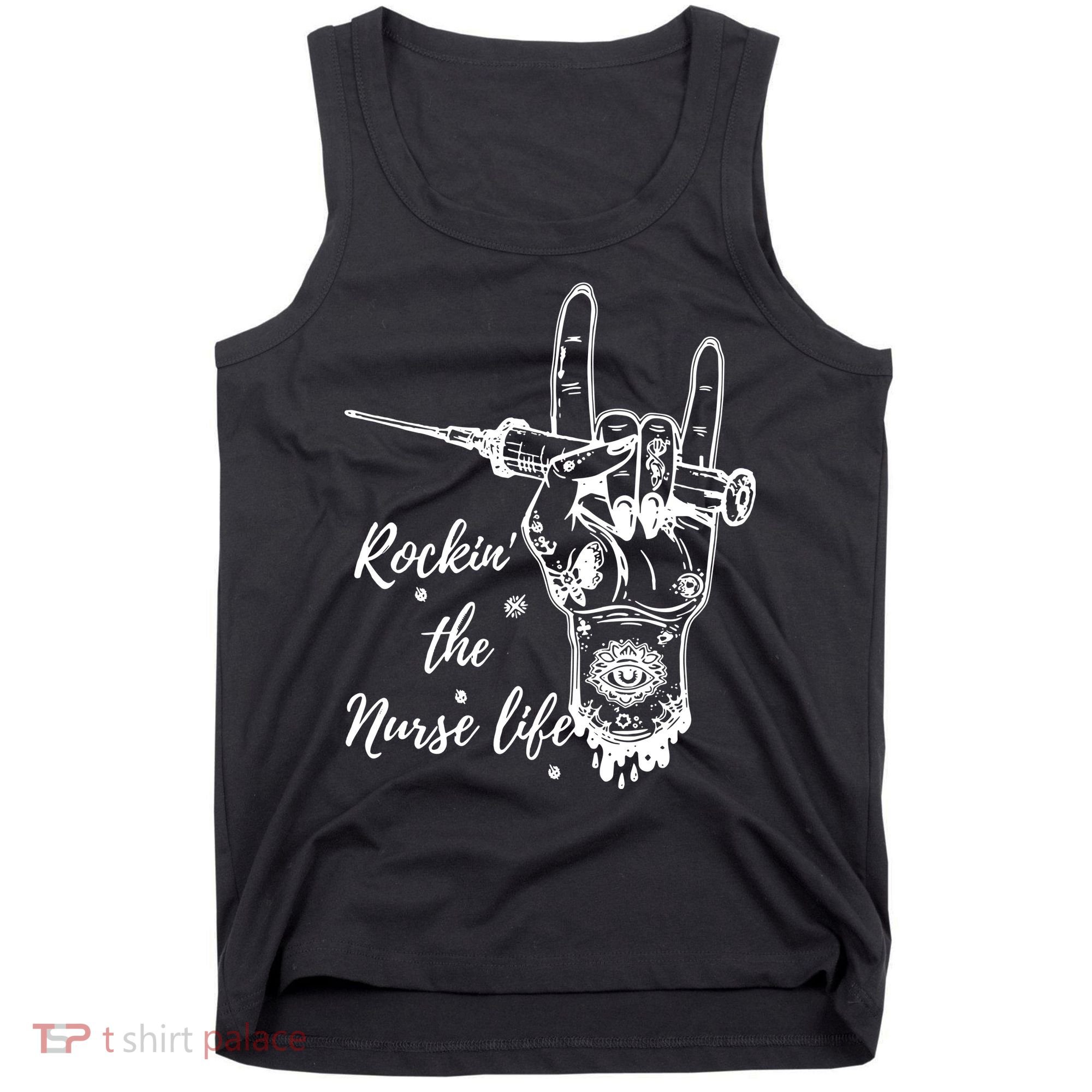Profession Nurse Rock N Roll Tattoo Tank Top