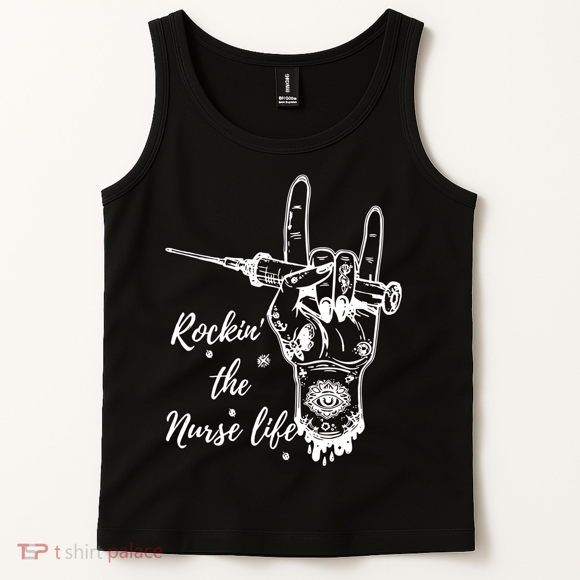 Profession Nurse Rock N Roll Tattoo Tank Top