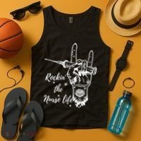 Profession Nurse Rock N Roll Tattoo Tank Top thumb 4